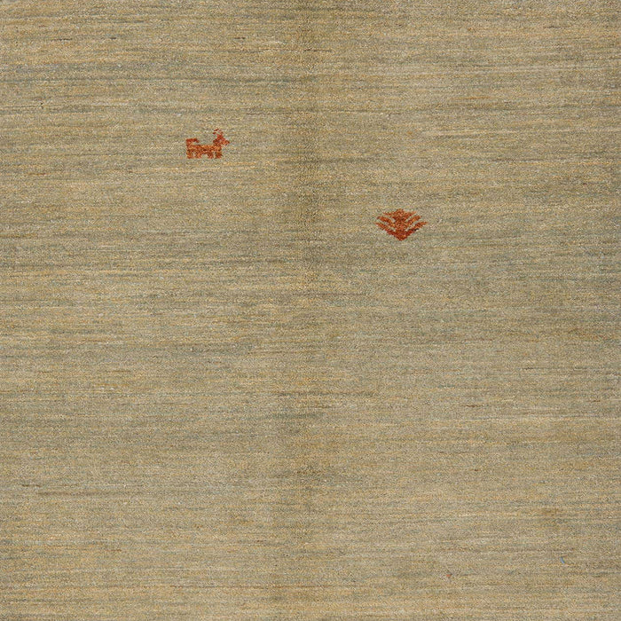 Square Machine Washable Abstract Brown Green Rug, wshabs5432