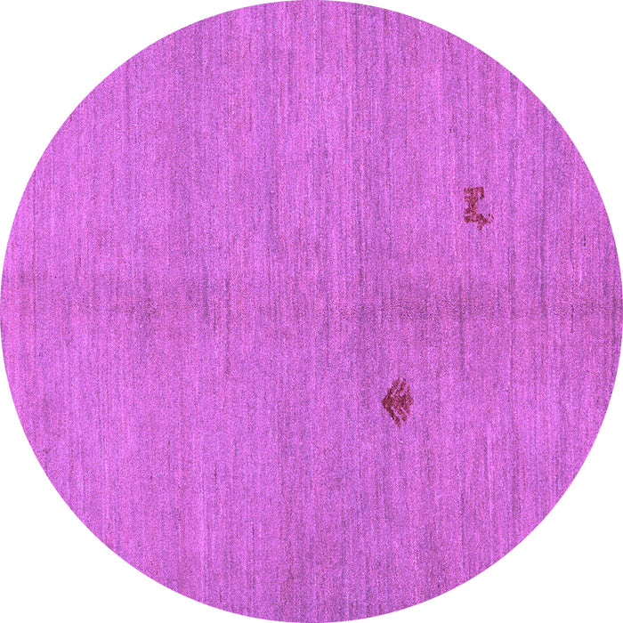 Round Machine Washable Abstract Purple Modern Area Rugs, wshabs5432pur