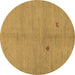 Round Abstract Brown Modern Rug, abs5432brn