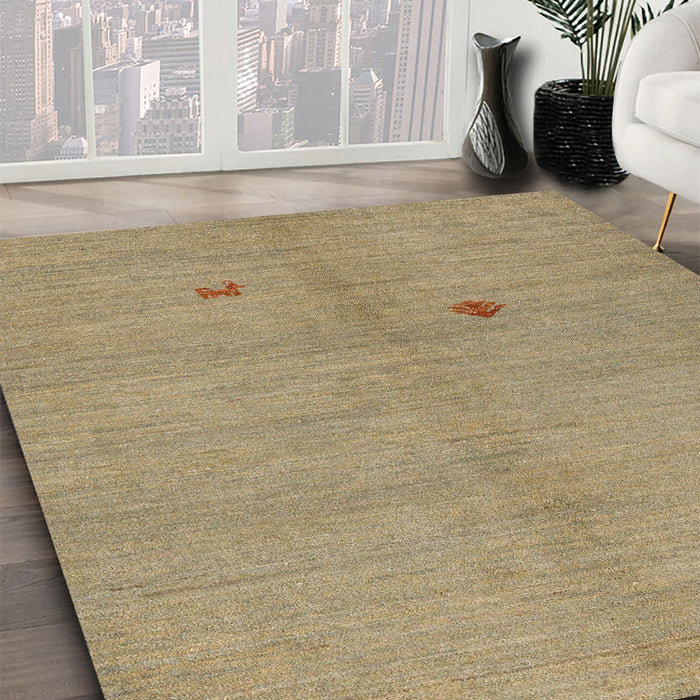 Machine Washable Abstract Brown Green Rug in a Family Room, wshabs5432
