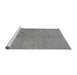 Sideview of Machine Washable Abstract Gray Modern Rug, wshabs5432gry