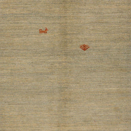 Square Abstract Brownish Green Modern Rug, abs5432