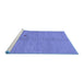 Sideview of Machine Washable Abstract Blue Modern Rug, wshabs5432blu