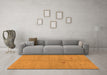 Machine Washable Abstract Orange Modern Area Rugs in a Living Room, wshabs5432org