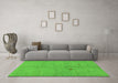 Machine Washable Abstract Green Modern Area Rugs in a Living Room,, wshabs5432grn