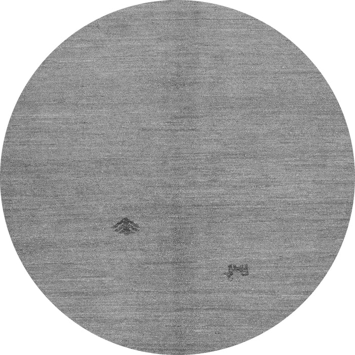 Round Abstract Gray Modern Rug, abs5432gry