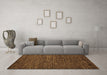 Machine Washable Abstract Brown Modern Rug in a Living Room,, wshabs5433brn