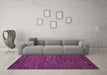 Machine Washable Abstract Purple Modern Area Rugs in a Living Room, wshabs5433pur