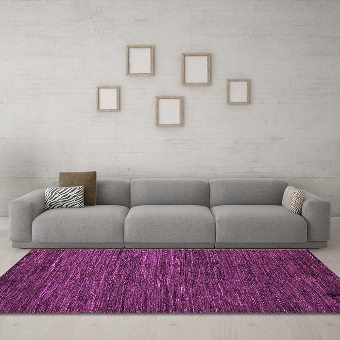 Machine Washable Abstract Purple Modern Area Rugs in a Living Room, wshabs5433pur