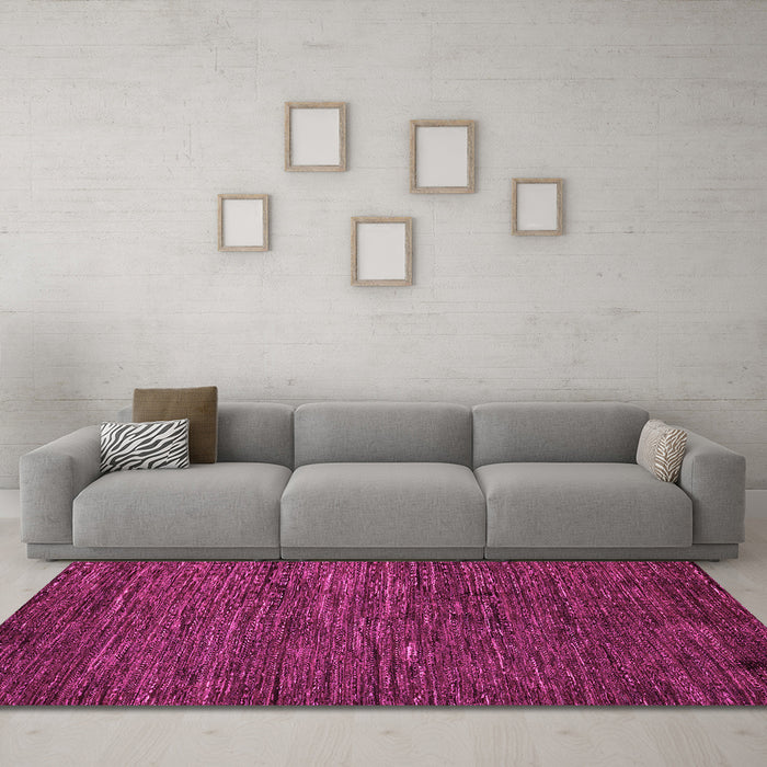 Machine Washable Abstract Pink Modern Rug in a Living Room, wshabs5433pnk