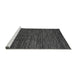 Sideview of Machine Washable Abstract Gray Modern Rug, wshabs5433gry