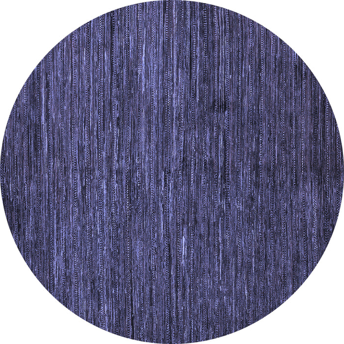 Round Abstract Blue Modern Rug, abs5433blu