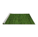 Sideview of Machine Washable Abstract Green Modern Area Rugs, wshabs5433grn