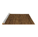 Sideview of Machine Washable Abstract Brown Modern Rug, wshabs5433brn