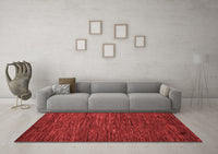 Machine Washable Abstract Red Modern Rug, wshabs5433red