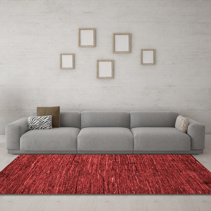 Modern Red Washable Rugs
