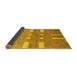 Sideview of Abstract Yellow Modern Rug, abs5434yw