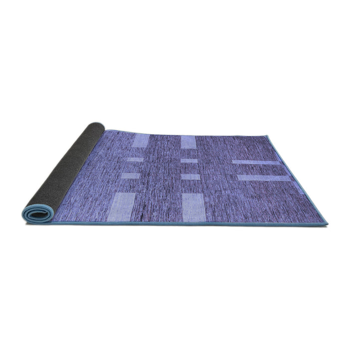 Sideview of Abstract Blue Modern Rug, abs5434blu