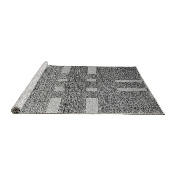 Sideview of Machine Washable Abstract Gray Modern Rug, wshabs5434gry