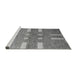 Sideview of Machine Washable Abstract Gray Modern Rug, wshabs5434gry