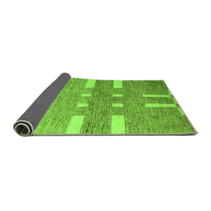 Sideview of Abstract Green Modern Rug, abs5434grn
