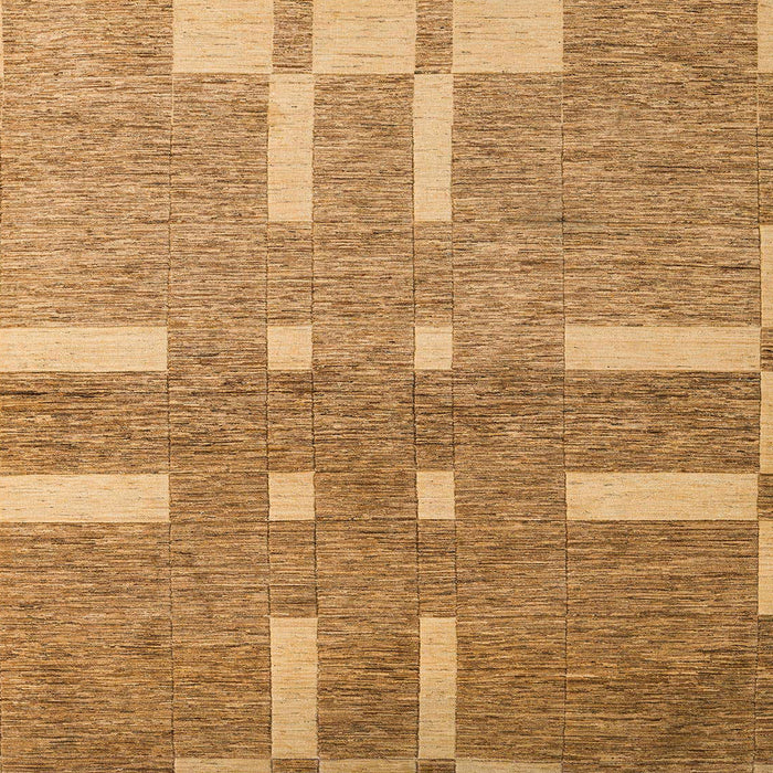 Square Machine Washable Abstract Orange Rug, wshabs5434