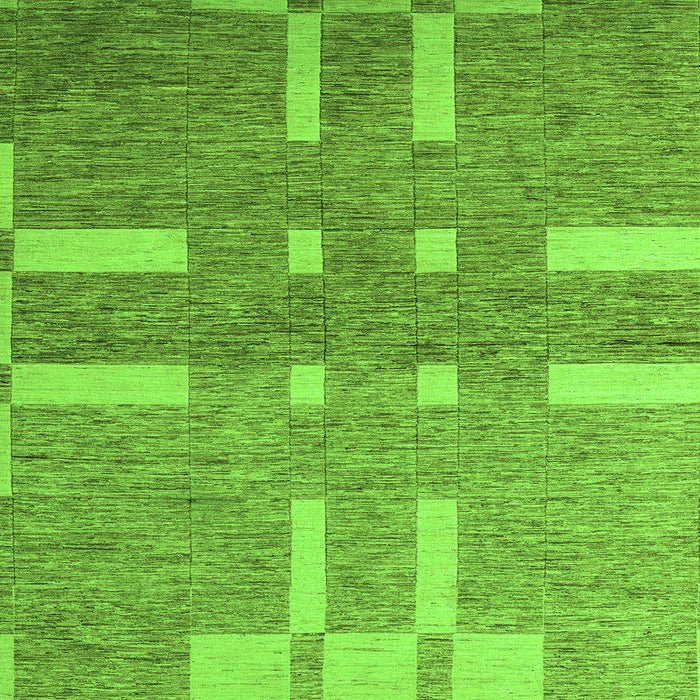 Square Machine Washable Abstract Green Modern Area Rugs, wshabs5434grn