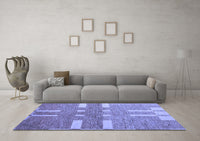 Machine Washable Abstract Blue Modern Rug, wshabs5434blu