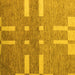 Square Abstract Yellow Modern Rug, abs5434yw