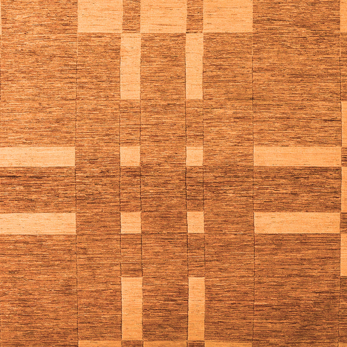 Square Machine Washable Abstract Orange Modern Area Rugs, wshabs5434org