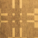 Square Abstract Brown Modern Rug, abs5434brn