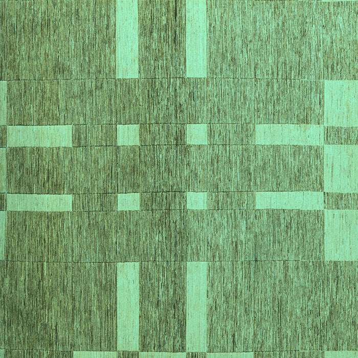 Square Abstract Turquoise Modern Rug, abs5434turq