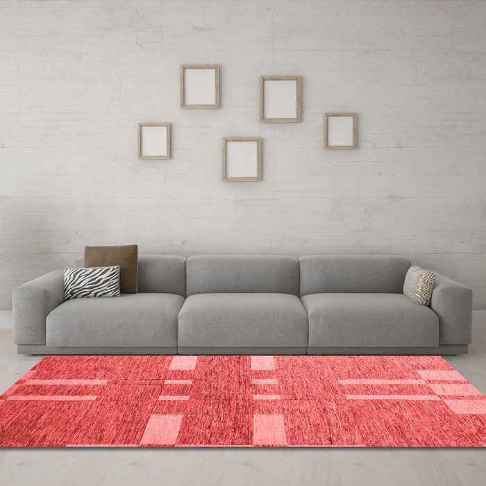 Modern Red Washable Rugs