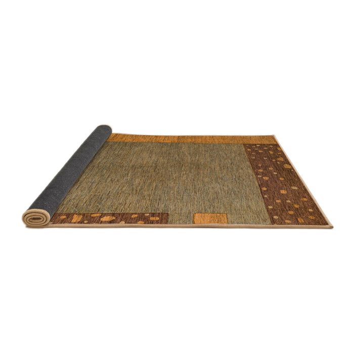 Sideview of Abstract Cinnamon Brown Modern Rug, abs5435