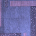 Square Abstract Blue Modern Rug, abs5435blu