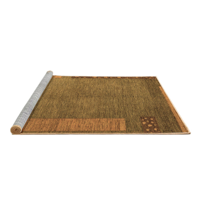 Sideview of Machine Washable Abstract Brown Modern Rug, wshabs5435brn