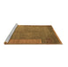 Sideview of Machine Washable Abstract Brown Modern Rug, wshabs5435brn