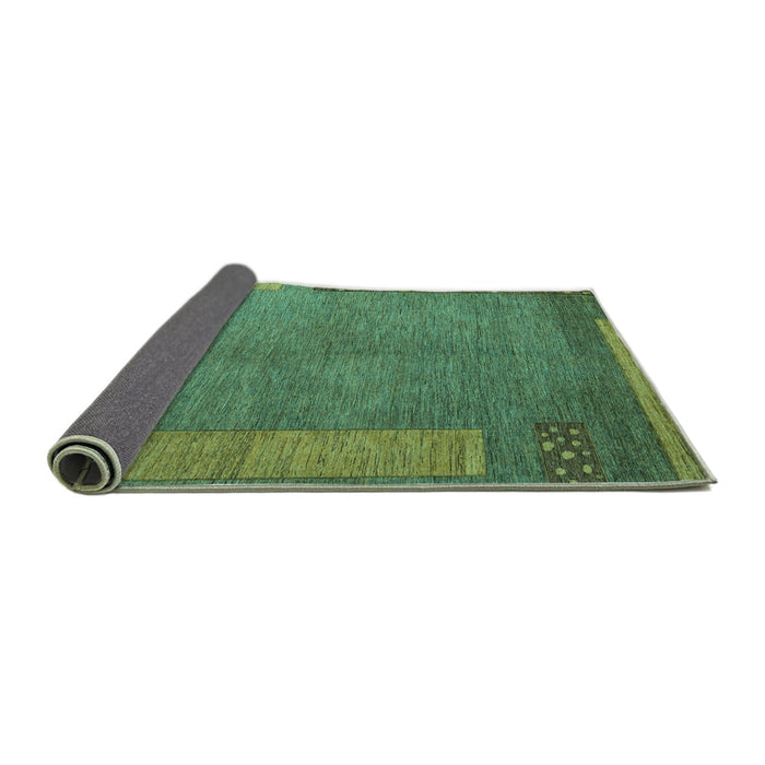 Sideview of Abstract Turquoise Modern Rug, abs5435turq