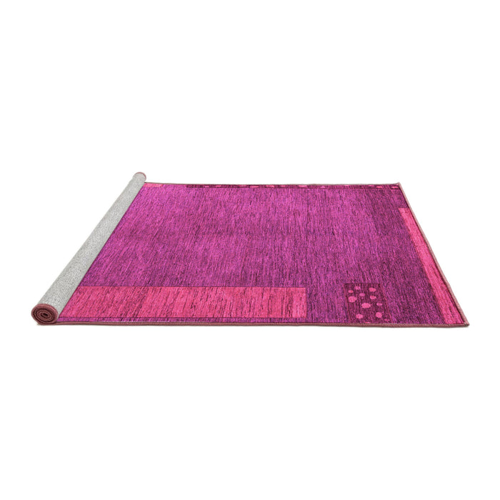 Sideview of Machine Washable Abstract Pink Modern Rug, wshabs5435pnk