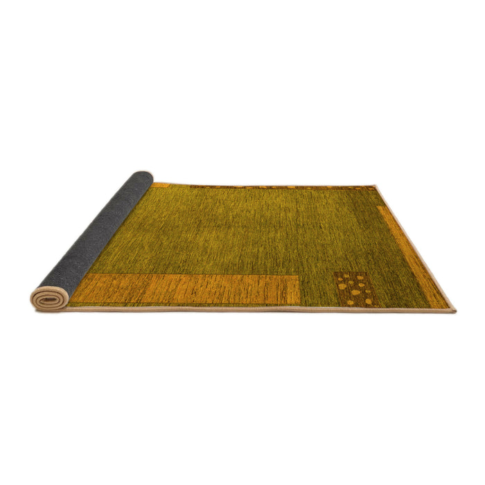 Sideview of Abstract Yellow Modern Rug, abs5435yw