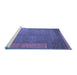 Sideview of Machine Washable Abstract Blue Modern Rug, wshabs5435blu