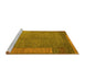 Sideview of Machine Washable Abstract Yellow Modern Rug, wshabs5435yw