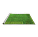 Sideview of Machine Washable Abstract Green Modern Area Rugs, wshabs5435grn