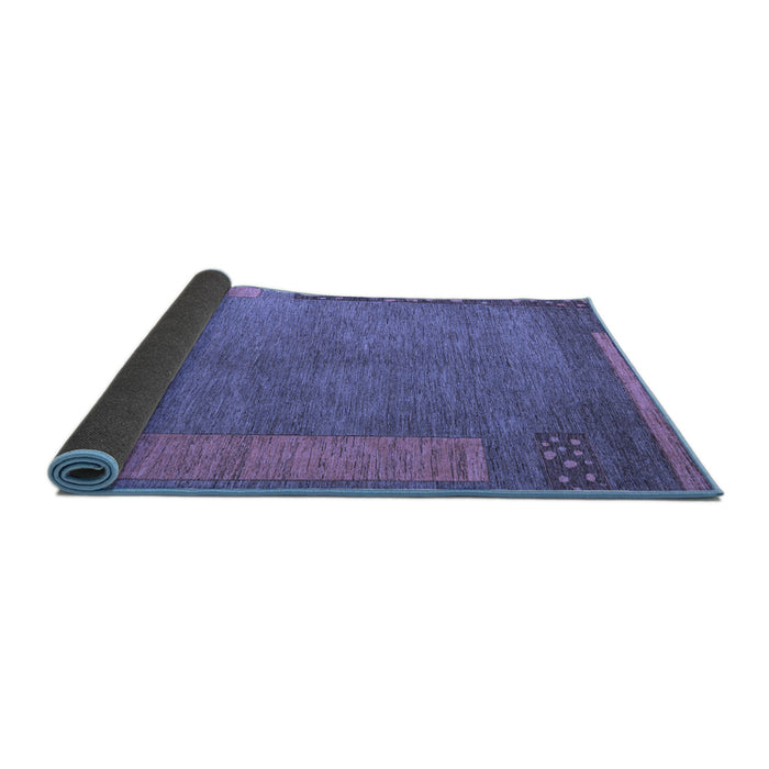 Sideview of Abstract Blue Modern Rug, abs5435blu