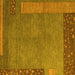 Square Abstract Yellow Modern Rug, abs5435yw