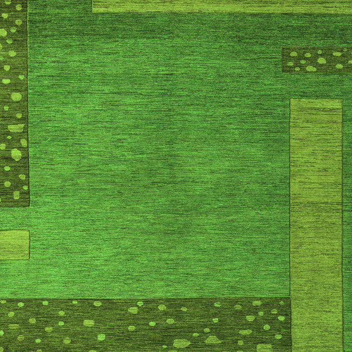 Square Abstract Green Modern Rug, abs5435grn