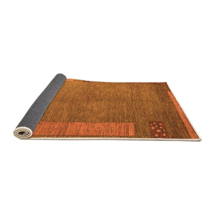 Sideview of Abstract Orange Modern Rug, abs5435org