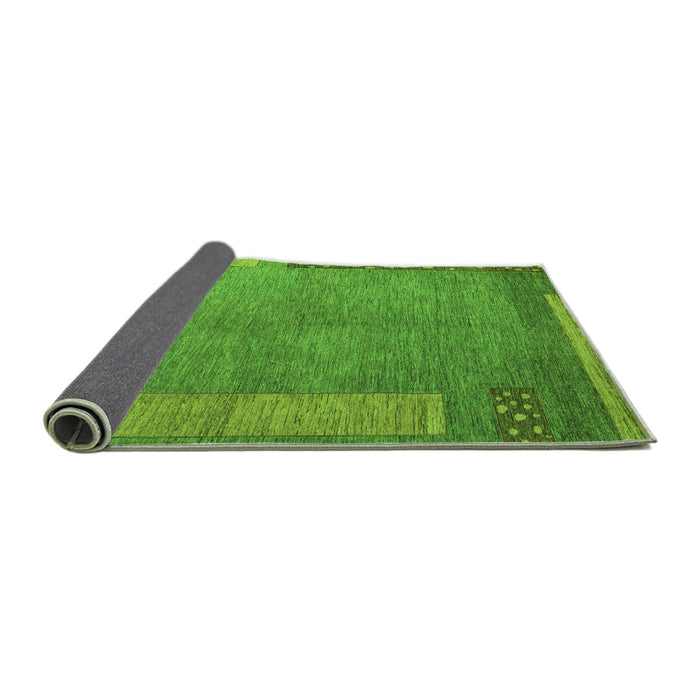 Sideview of Abstract Green Modern Rug, abs5435grn