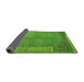 Sideview of Abstract Green Modern Rug, abs5435grn