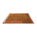 Sideview of Machine Washable Abstract Orange Modern Area Rugs, wshabs5435org